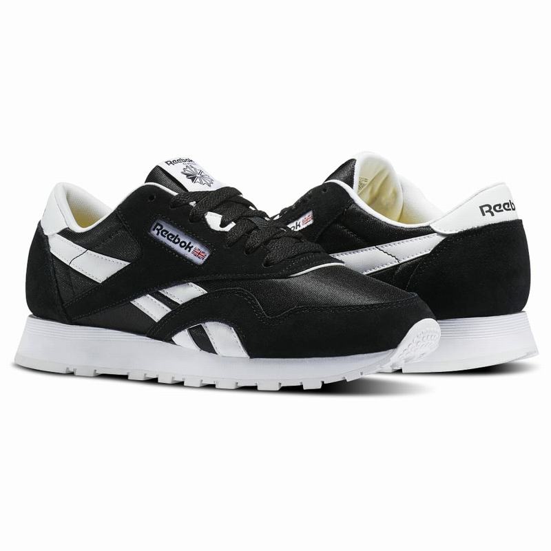 Tenisi Reebok Classic Nylon Baieti Negrii/Albi Romania KU2698OL
